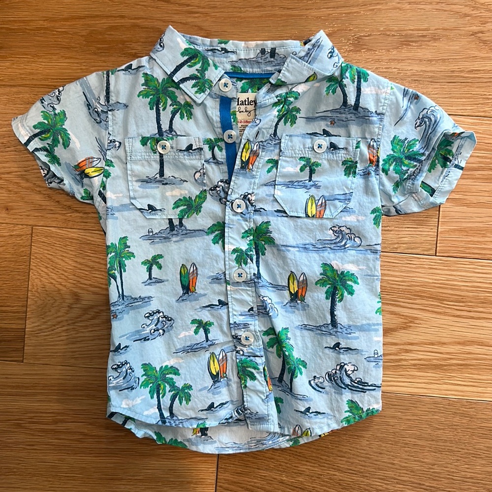 Hatley Hawaiian shirt size 12-18 NWOT